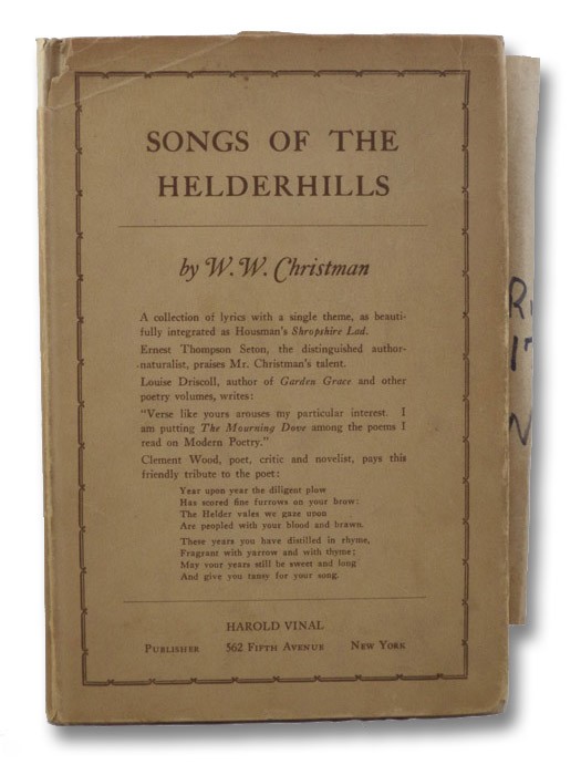 Songs of the Helderhills (SIGNED FIRST EDITION), Christman, W.W. Songs of the Helderhills (SIGNED FIRST EDITION), Christman, W.W.