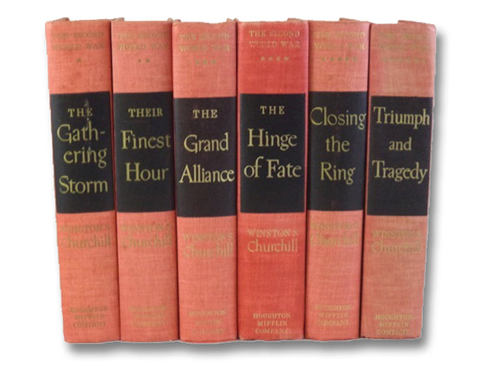 The Second World War Six Volume Set: Their Finest Hour; The Gathering Storm; The Hinge of Fate; The Grand Alliance; Closing the Ring; Triumph and Tragedy, Churchill, Winston S. The Second World War Six Volume Set: Their Finest Hour; The Gathering Storm; The Hinge of Fate; The Grand Alliance; Closing the Ring; Triumph and Tragedy, Churchill, Winston S.