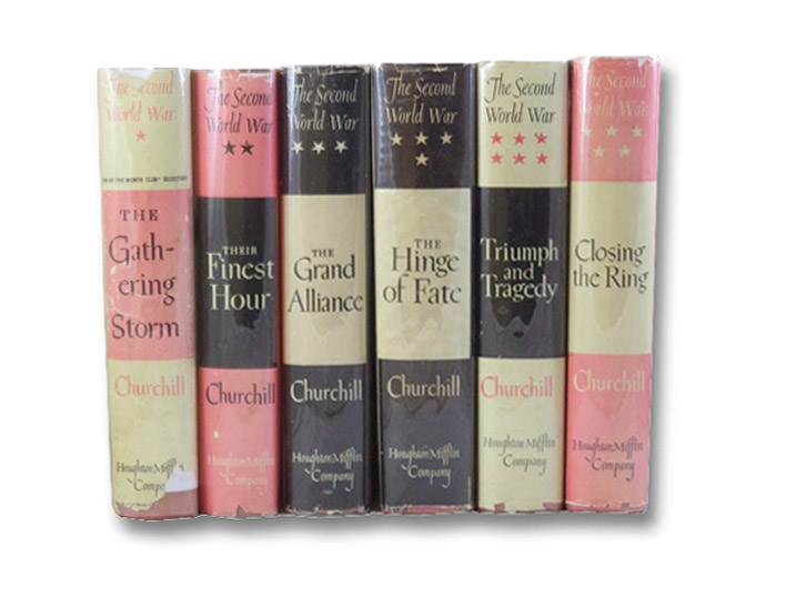 The Second World War Six Volume Set: Their Finest Hour; The Gathering Storm; The Hinge of Fate; The Grand Alliance; Closing the Ring; Triumph and Tragedy, Churchill, Winston S. The Second World War Six Volume Set: Their Finest Hour; The Gathering Storm; The Hinge of Fate; The Grand Alliance; Closing the Ring; Triumph and Tragedy, Churchill, Winston S.