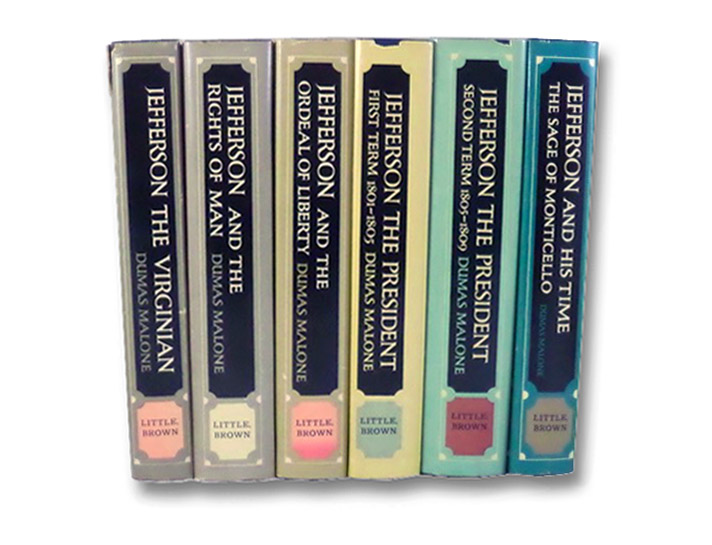 Thomas Jefferson 6 Volume Hardcover Set: Jefferson the Virginian; Jefferson and the Rights of Man; Jefferson and the Ordeal of Liberty; Jefferson the President: First Term, 1801-1805 & Second Term, 1805-1809; Jefferson and His Time: The Sage of Monticello, Malone, Dumas Thomas Jefferson 6 Volume Hardcover Set: Jefferson the Virginian; Jefferson and the Rights of Man; Jefferson and the Ordeal of Liberty; Jefferson the President: First Term, 1801-1805 & Second Term, 1805-1809; Jefferson and His Time: The Sage of Monticello, Malone, Dumas